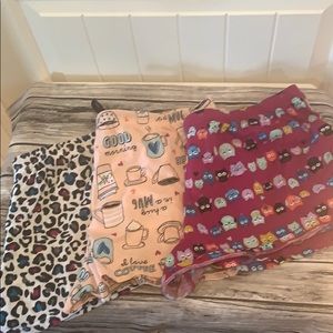 Sleep shorts. All three come together.